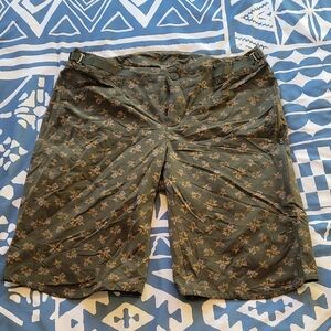 Patagonia Olive Floral Athletic Shorts